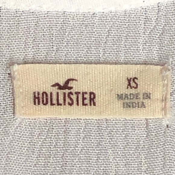 Hollister Boho Blouse Hi Low V neck Crochet detail XS - Picture 8 of 14